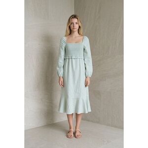 linen dresses short Linen Dress with Pockets - Short Sleeves Linen Dress main image 0